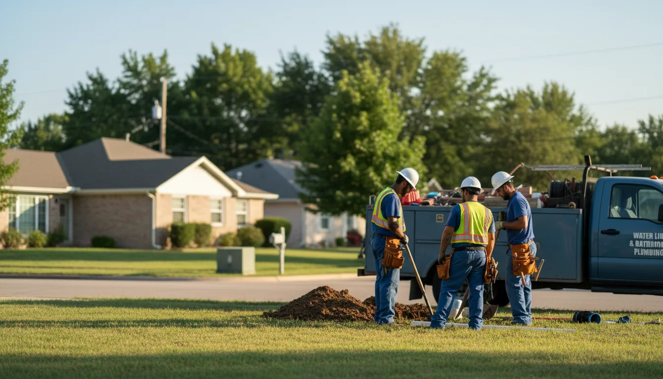 Residential water line and bathroom plumbing service in Lakeview, MI